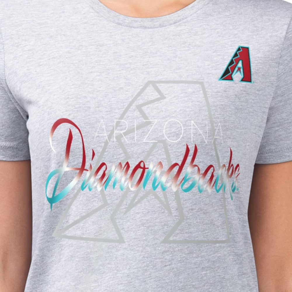 Arizona Diamondbacks G-III 4Her by Carl Banks Women's Super-Slim Fit Lightweight Shadow Logo Graphic T-Shirt On Sale