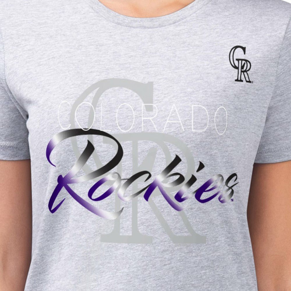 Colorado Rockies G-III 4Her by Carl Banks Women's Super-Slim Fit Lightweight Shadow Logo Graphic T-Shirt Online