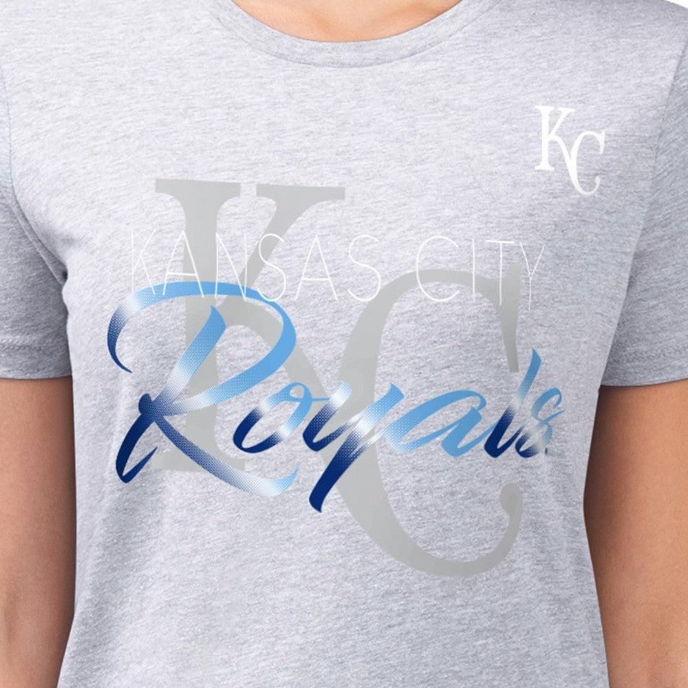 Kansas City Royals G-III 4Her by Carl Banks Women's Super-Slim Fit Lightweight Shadow Logo Graphic T-Shirt Near Me