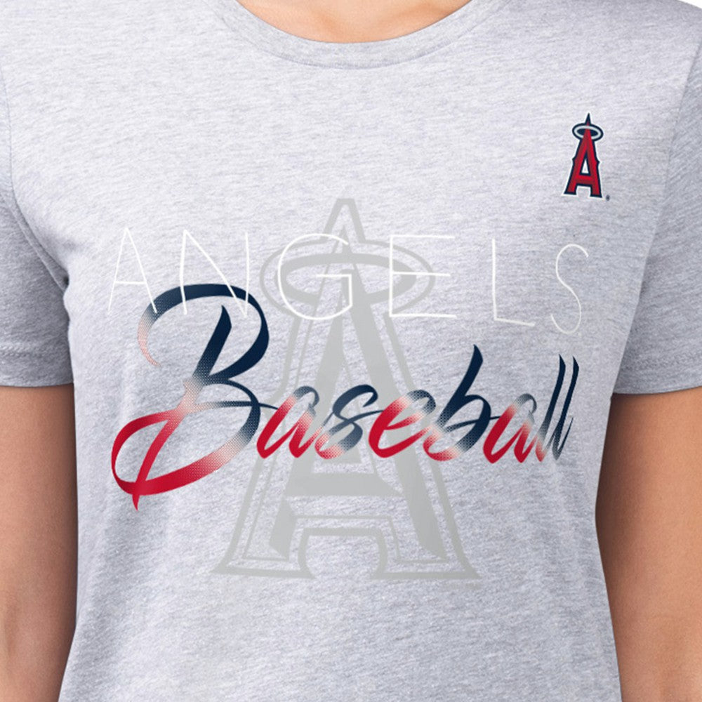Los Angeles Angels G-III 4Her by Carl Banks Women's Super-Slim Fit Lightweight Shadow Logo Graphic T-Shirt discount