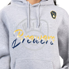 Milwaukee Brewers G-III 4Her by Carl Banks Women's Shadow Logo Graphic Pullover Hoodie On Sale