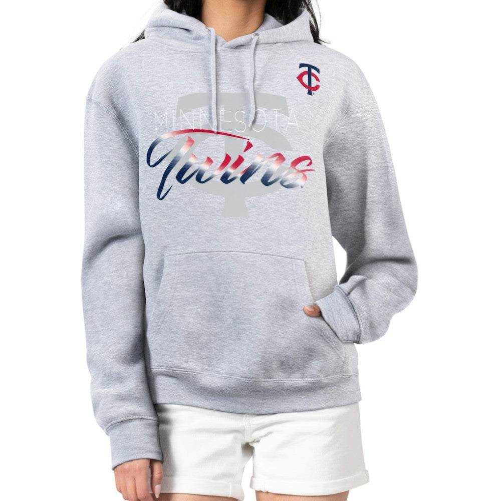 Minnesota Twins G-III 4Her by Carl Banks Women's Shadow Logo Graphic Pullover Hoodie On Sale