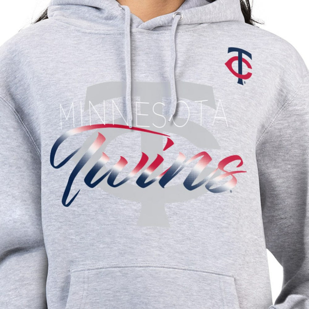 Minnesota Twins G-III 4Her by Carl Banks Women's Shadow Logo Graphic Pullover Hoodie On Sale