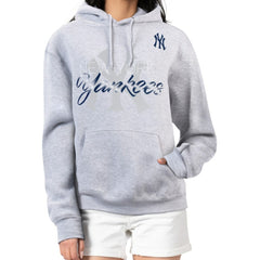 New York Yankees G-III 4Her by Carl Banks Women's Shadow Logo Graphic Pullover Hoodie discount