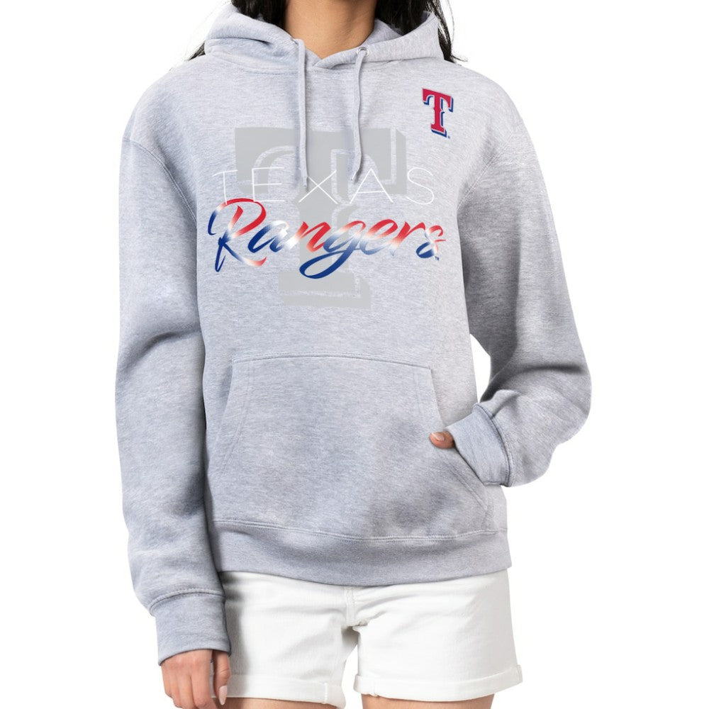 Texas Rangers G-III 4Her by Carl Banks Women's Shadow Logo Graphic Pullover Hoodie discount