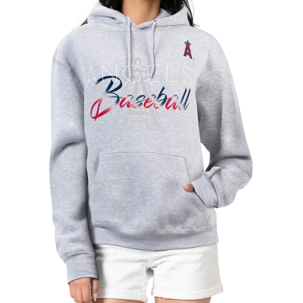 Los Angeles Angels G-III 4Her by Carl Banks Women's Shadow Logo Graphic Pullover Hoodie Online