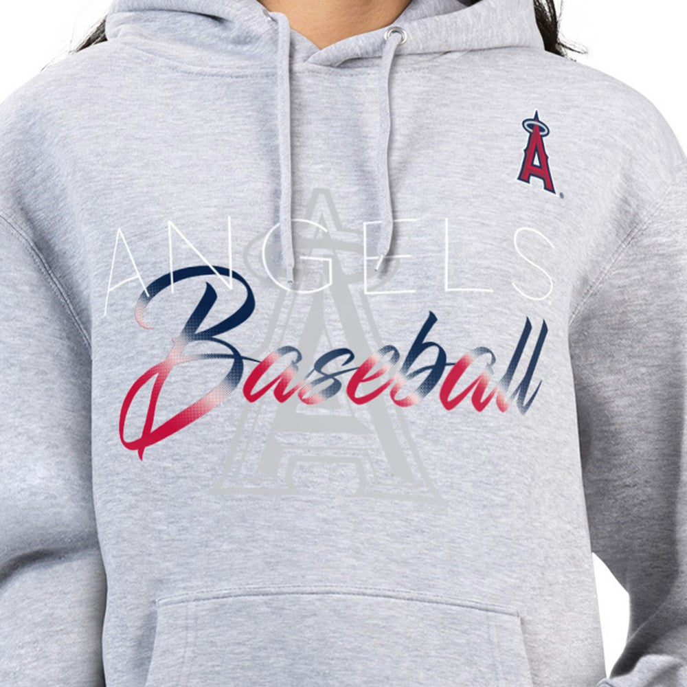 Los Angeles Angels G-III 4Her by Carl Banks Women's Shadow Logo Graphic Pullover Hoodie Online