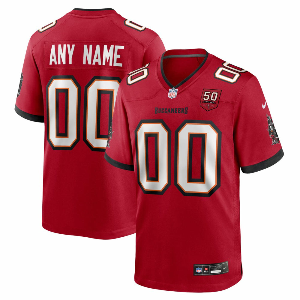 Tampa Bay Buccaneers 50th Season Custom Game Jersey Red - Nike