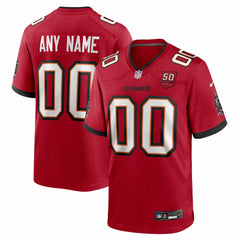Tampa Bay Buccaneers 50th Season Custom Game Jersey Red - Nike