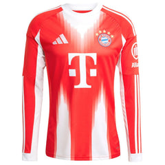 Adidas Harry Kane Bayern Munich 2025/26 Home Replica Long Sleeve Jerseys - Red