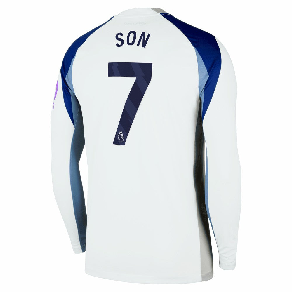 Nike Son Heung-Min Tottenham Hotspur 2025/26 Home Replica Long Sleeve Jerseys - White
