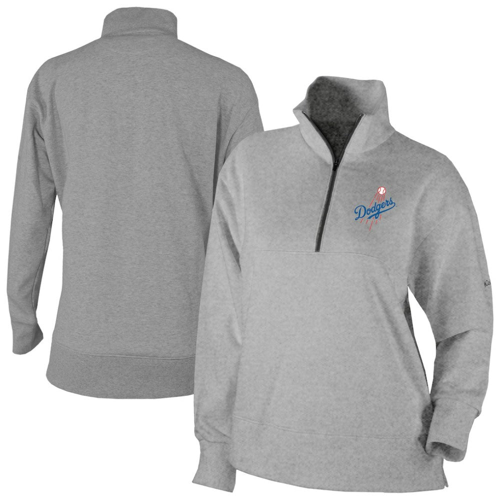 Los Angeles Dodgers Columbia Women's Birchwood Hills Quarter-Zip Pullover Sale