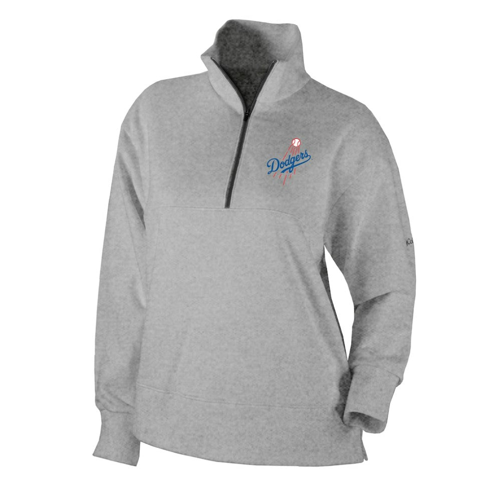 Los Angeles Dodgers Columbia Women's Birchwood Hills Quarter-Zip Pullover Sale