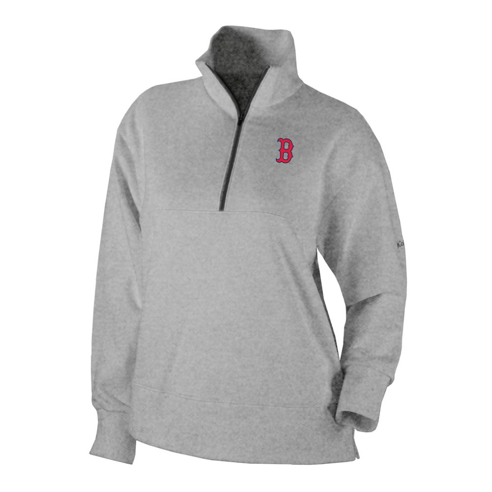 Boston Red Sox Columbia Women's Birchwood Hills Quarter-Zip Pullover Near Me