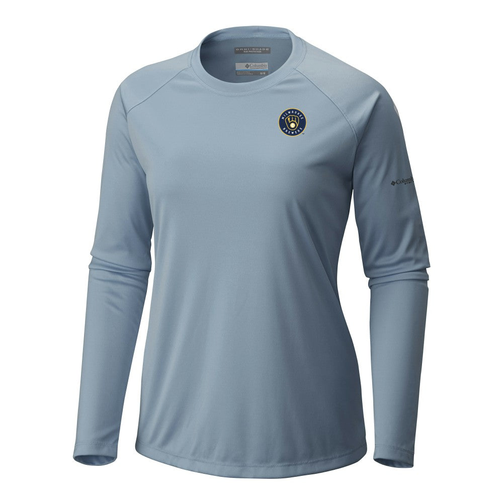 Milwaukee Brewers Columbia Tidal Tee II Long Sleeve T-Shirt discount