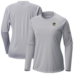 Milwaukee Brewers Columbia Tidal Tee II Long Sleeve T-Shirt Clearance