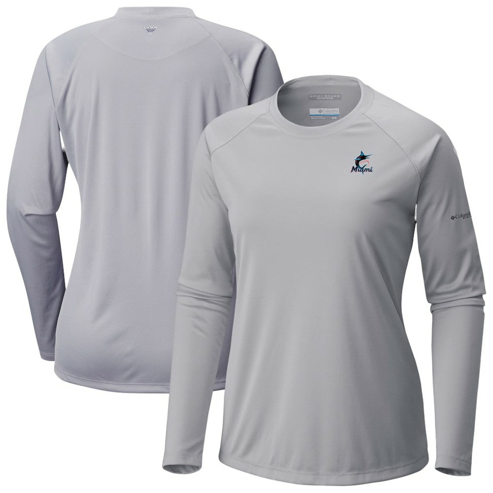 Miami Marlins Columbia Tidal Tee II Long Sleeve T-Shirt Sale