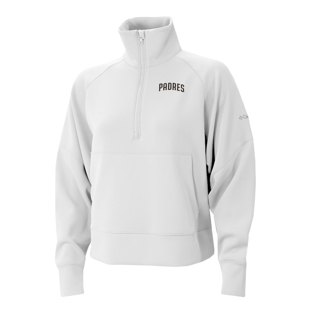 San Diego Padres Columbia Women's Wickhams Hills Raglan Omni-Wick Quarter-Zip Pullover for sale