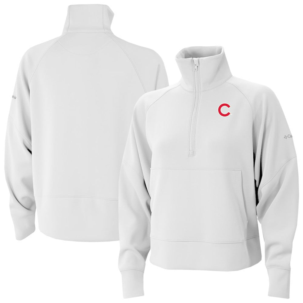 Chicago Cubs Columbia Women's Wickhams Hills Raglan Omni-Wick Quarter-Zip Pullover for sale