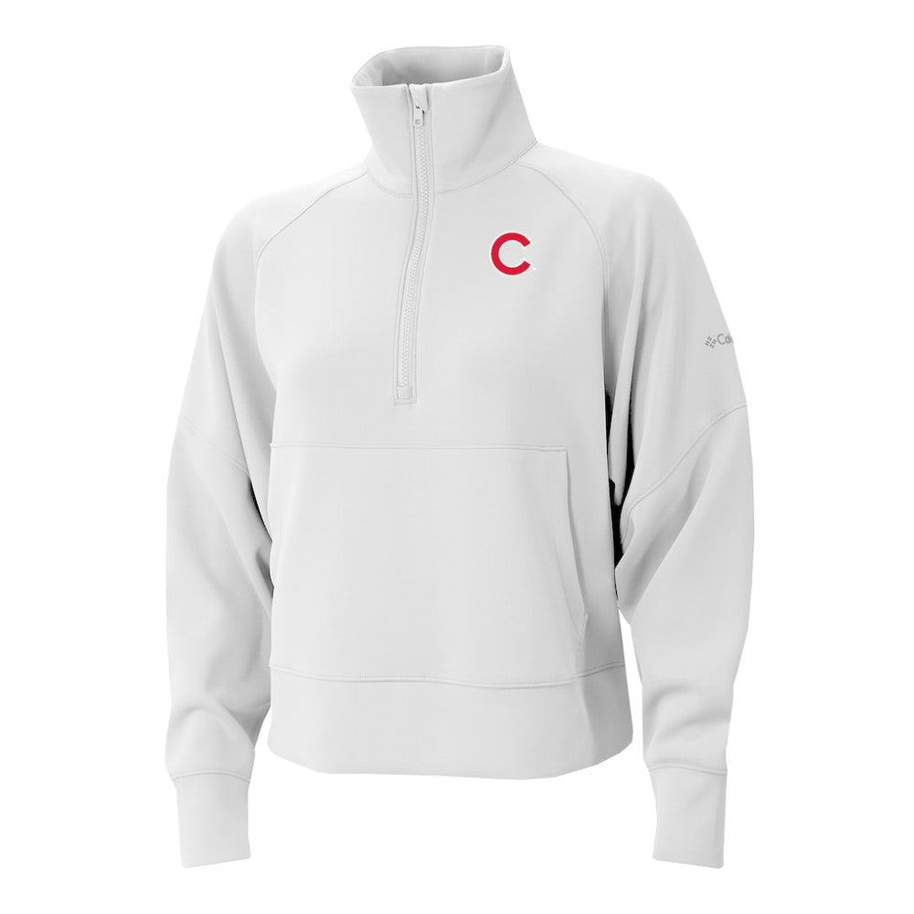Chicago Cubs Columbia Women's Wickhams Hills Raglan Omni-Wick Quarter-Zip Pullover for sale