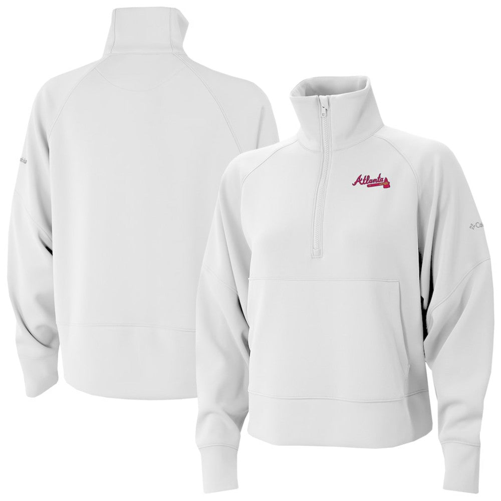 Atlanta Braves Columbia Women's Wickhams Hills Raglan Omni-Wick Quarter-Zip Pullover Online