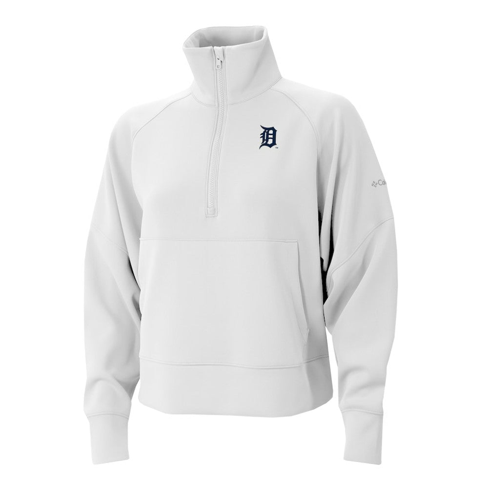 Detroit Tigers Columbia Women's Wickhams Hills Raglan Omni-Wick Quarter-Zip Pullover On Sale