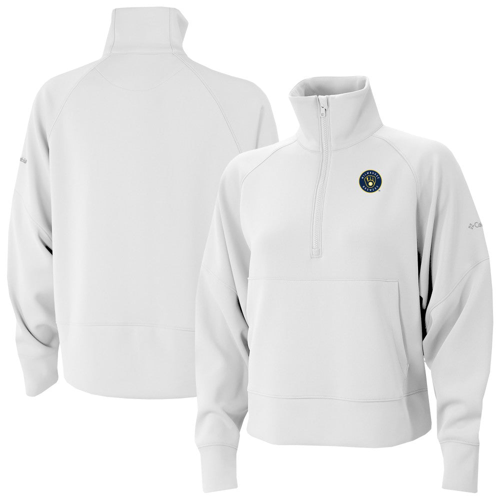 Milwaukee Brewers Columbia Women's Wickhams Hills Raglan Omni-Wick Quarter-Zip Pullover Online