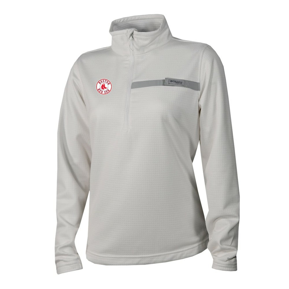 Boston Red Sox Columbia Women's Skiff Guide Fleece Half-Zip Pullover Jacket discount