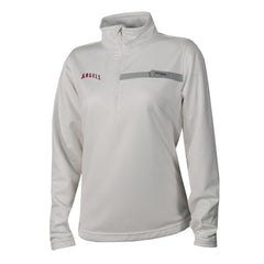 Los Angeles Angels Columbia Women's Skiff Guide Fleece Half-Zip Pullover Jacket Clearance
