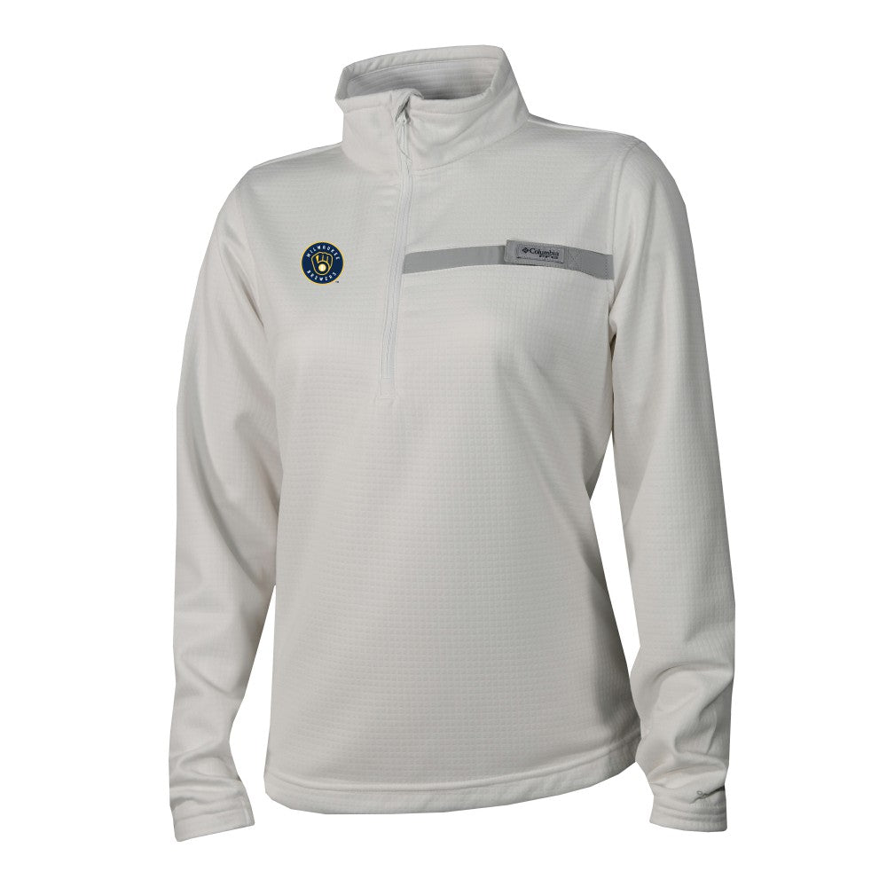 Milwaukee Brewers Columbia Women's Skiff Guide Fleece Half-Zip Pullover Jacket Online