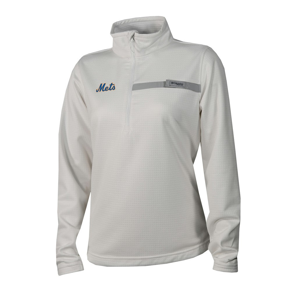New York Mets Columbia Women's Skiff Guide Fleece Half-Zip Pullover Jacket Sale