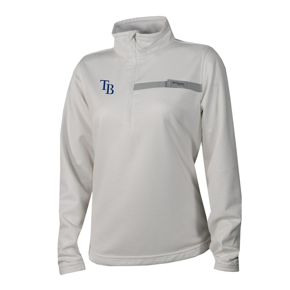 Tampa Bay Rays Columbia Women's Skiff Guide Fleece Half-Zip Pullover Jacket Clearance