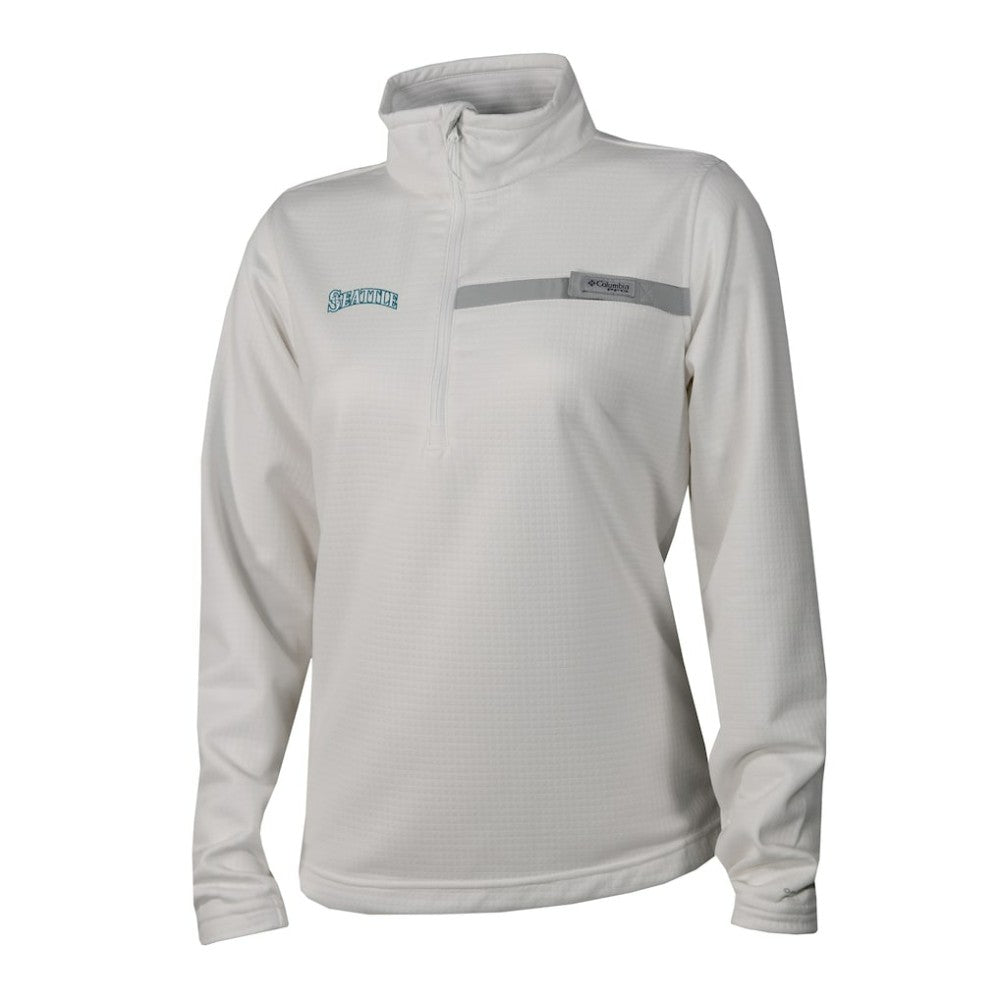 Seattle Mariners Columbia Women's Skiff Guide Fleece Half-Zip Pullover Jacket Clearance
