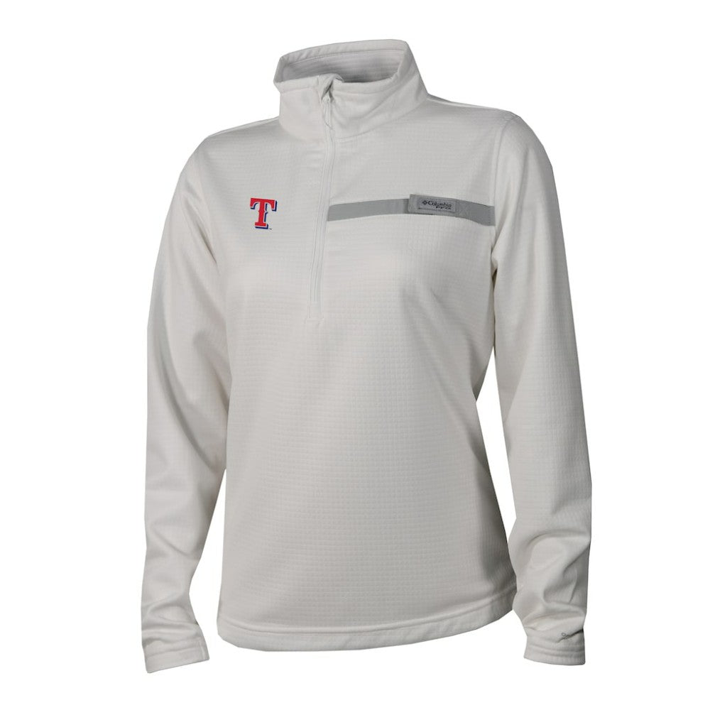 Texas Rangers Columbia Women's Skiff Guide Fleece Half-Zip Pullover Jacket On Sale