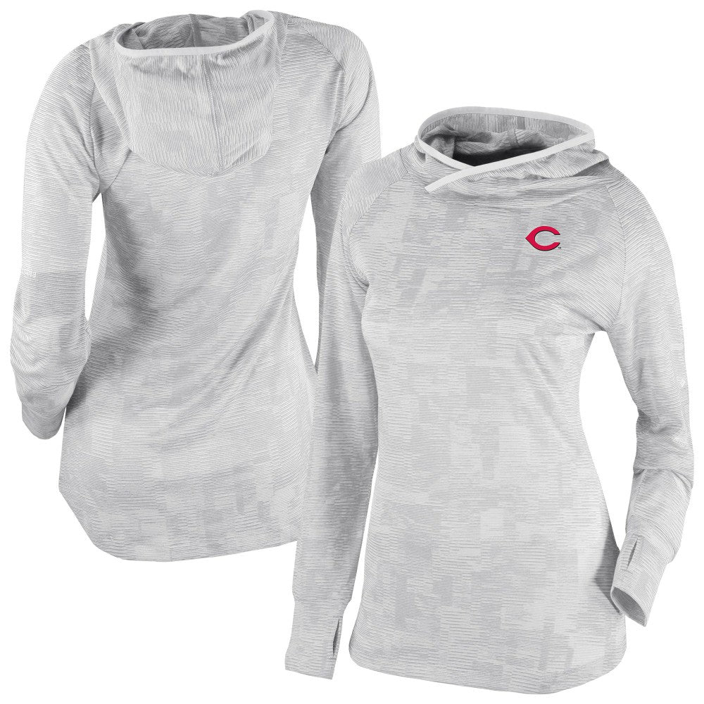 Cincinnati Reds Columbia Women's Omni-Wick Sunday Ball Raglan Pullover Hoodie Clearance