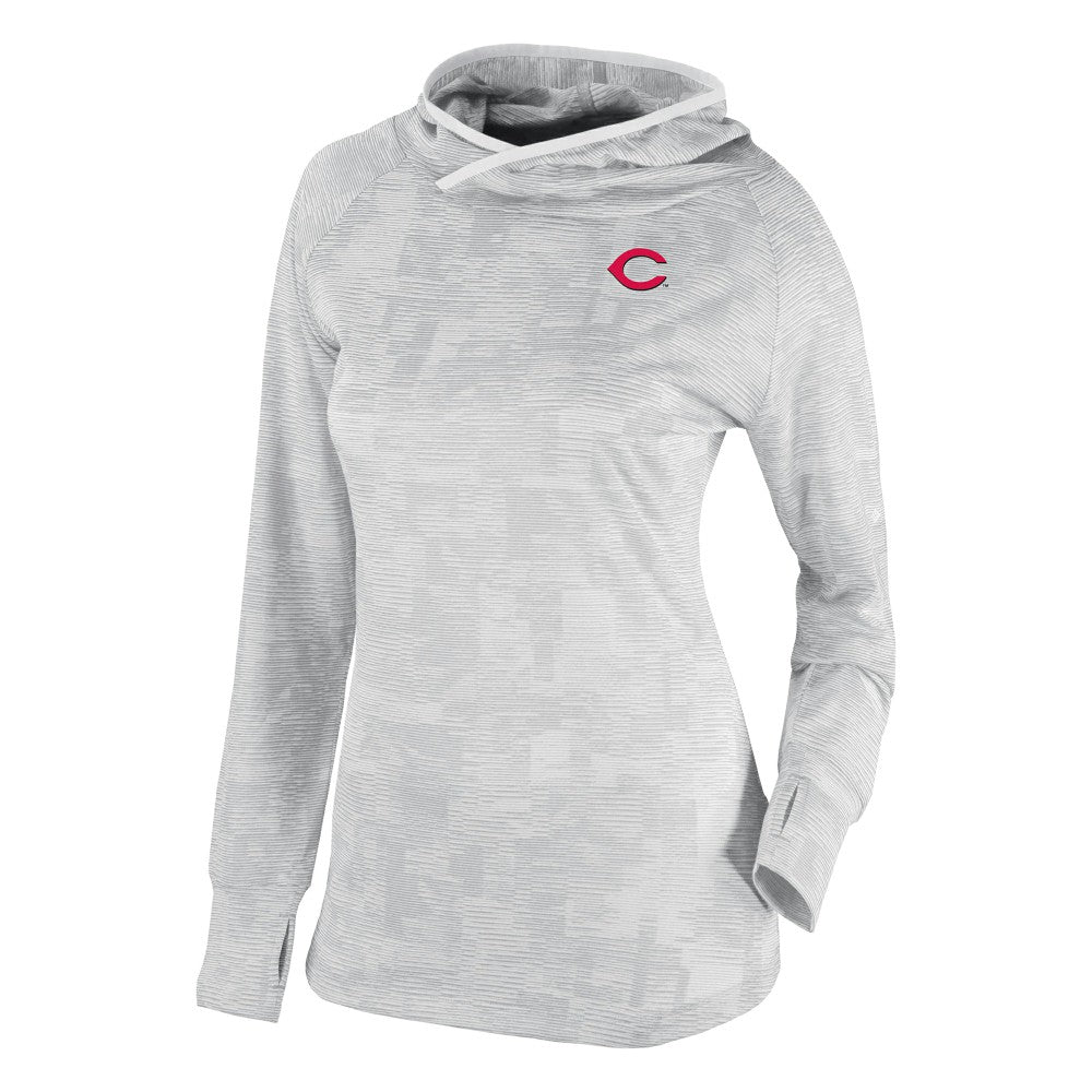 Cincinnati Reds Columbia Women's Omni-Wick Sunday Ball Raglan Pullover Hoodie Clearance