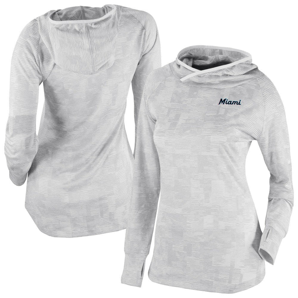 Miami Marlins Columbia Women's Omni-Wick Sunday Ball Raglan Pullover Hoodie Lifestyle