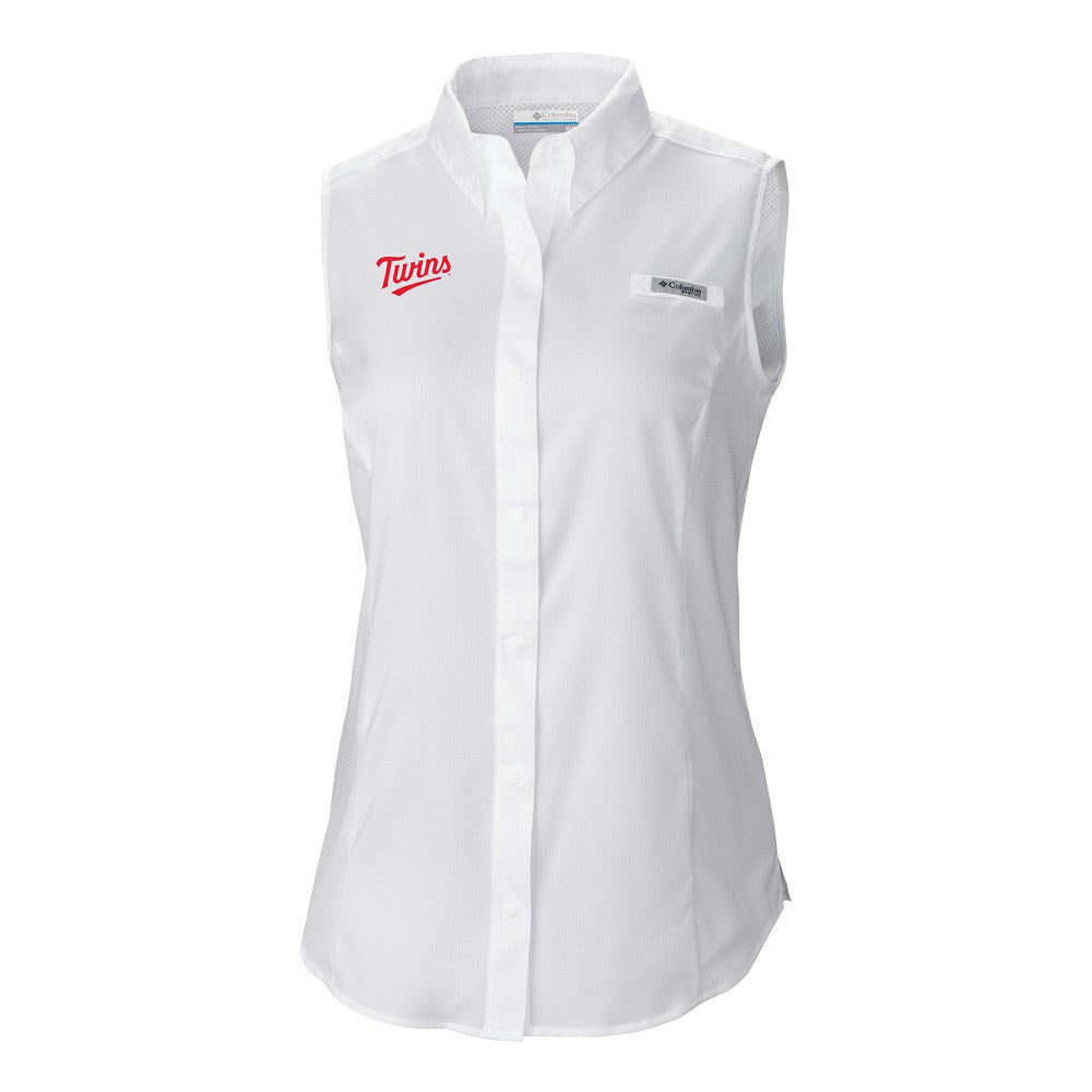 Minnesota Twins Columbia Women's Tamiami Sleeveless Shirt for sale