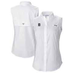 Detroit Tigers Columbia Women's Tamiami Sleeveless Shirt Clearance