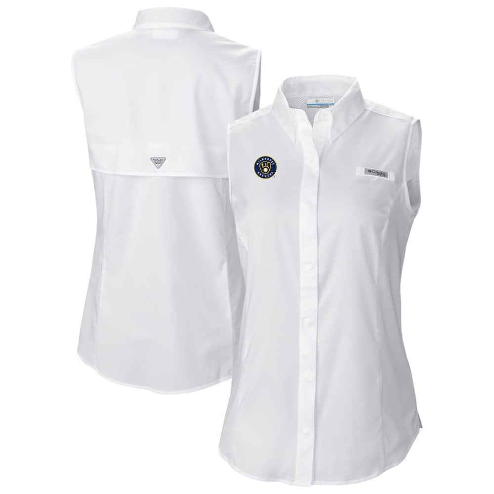 Milwaukee Brewers Columbia Women's Tamiami Sleeveless Shirt Online