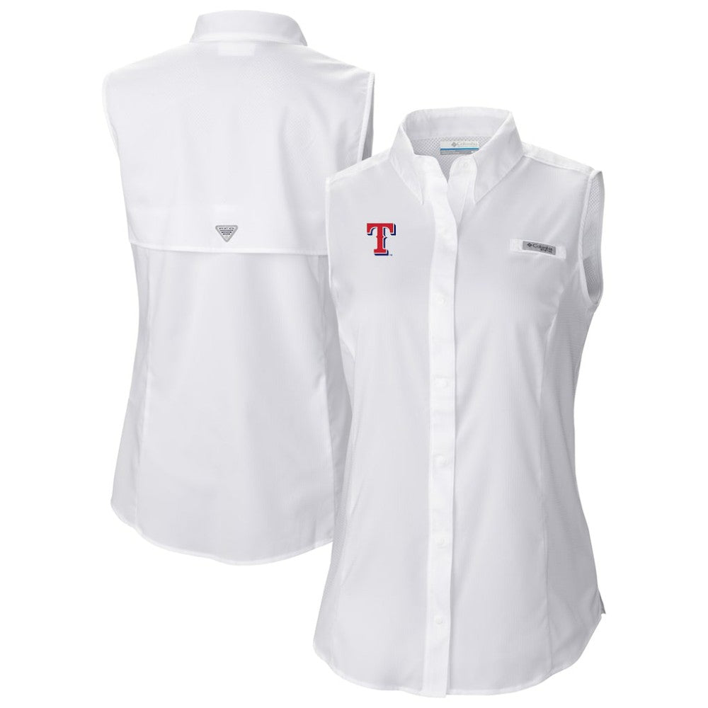 Texas Rangers Columbia Women's Tamiami Sleeveless Shirt for sale
