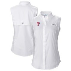 Texas Rangers Columbia Women's Tamiami Sleeveless Shirt for sale