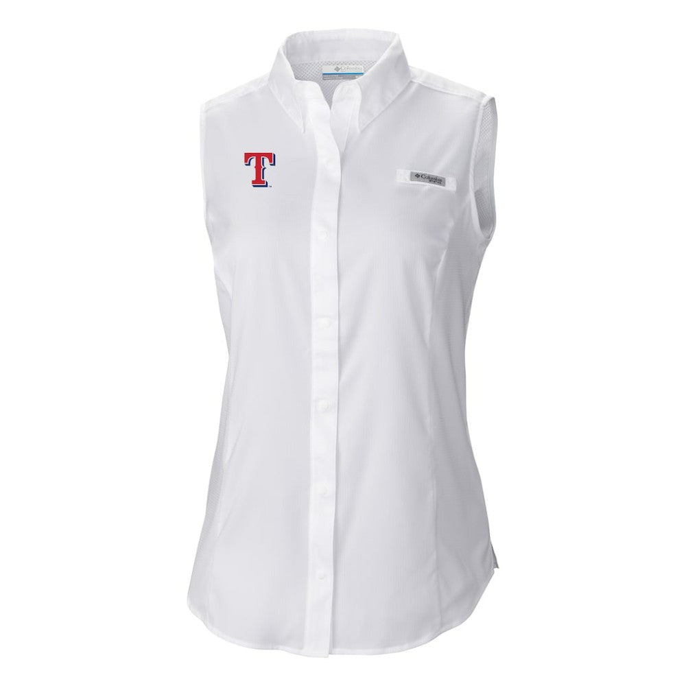 Texas Rangers Columbia Women's Tamiami Sleeveless Shirt for sale
