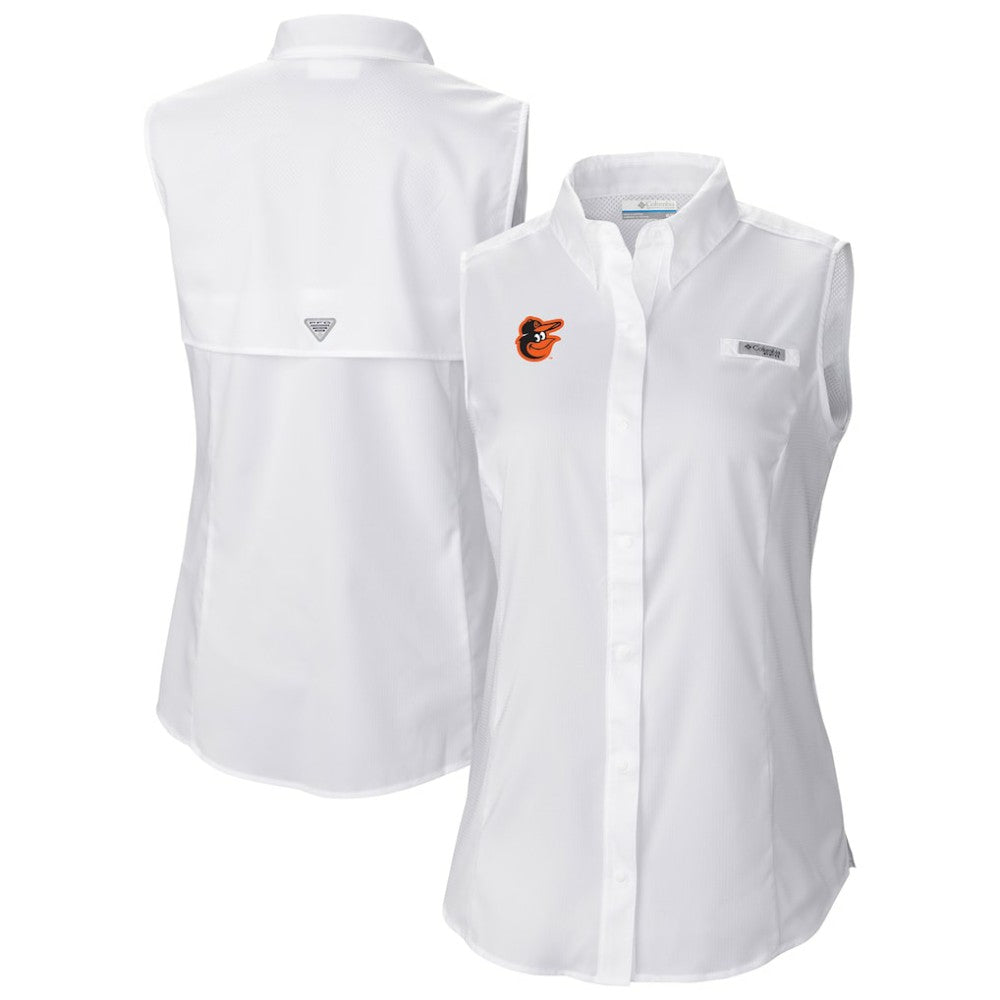 Baltimore Orioles Columbia Women's Tamiami Sleeveless Shirt Near Me