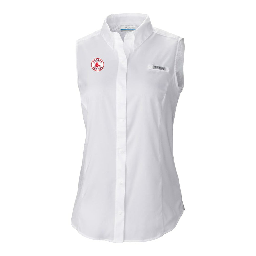 Boston Red Sox Columbia Women's Tamiami Sleeveless Shirt Clearance