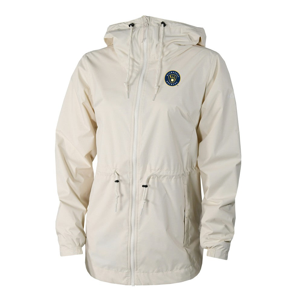 Milwaukee Brewers Columbia Women's Lily Park Full-Zip Rain Jacket Lifestyle