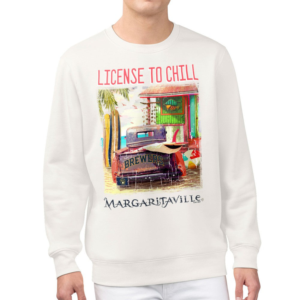 Milwaukee Brewers Margaritaville License to Chill Fleece Sweatshirt Online