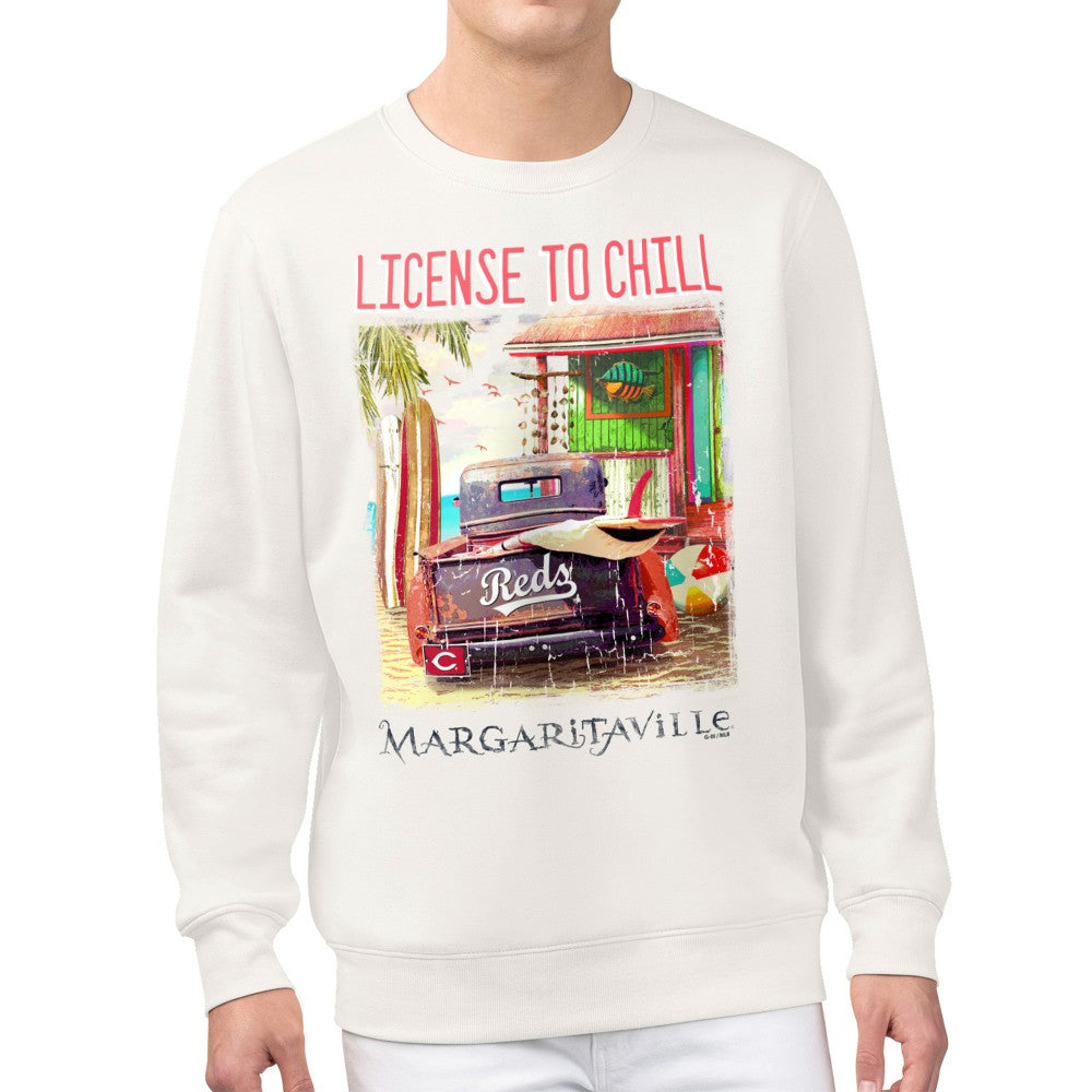 Cincinnati Reds Margaritaville License to Chill Fleece Sweatshirt discount