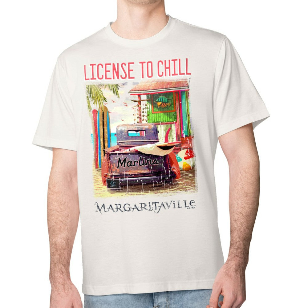 Miami Marlins Margaritaville License to Chill T-Shirt Clearance