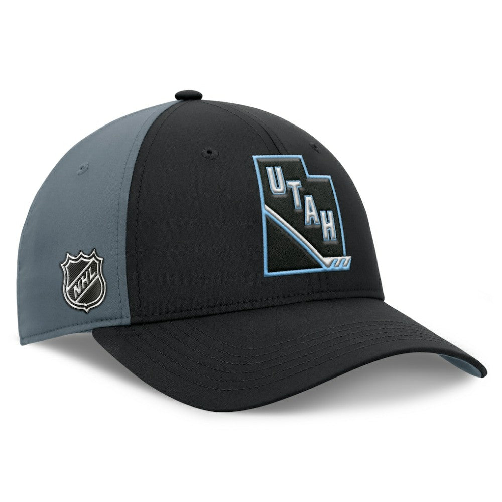 Utah Mammoth - Fanatics Utah Badge Adjustable Hat Black/Charcoal